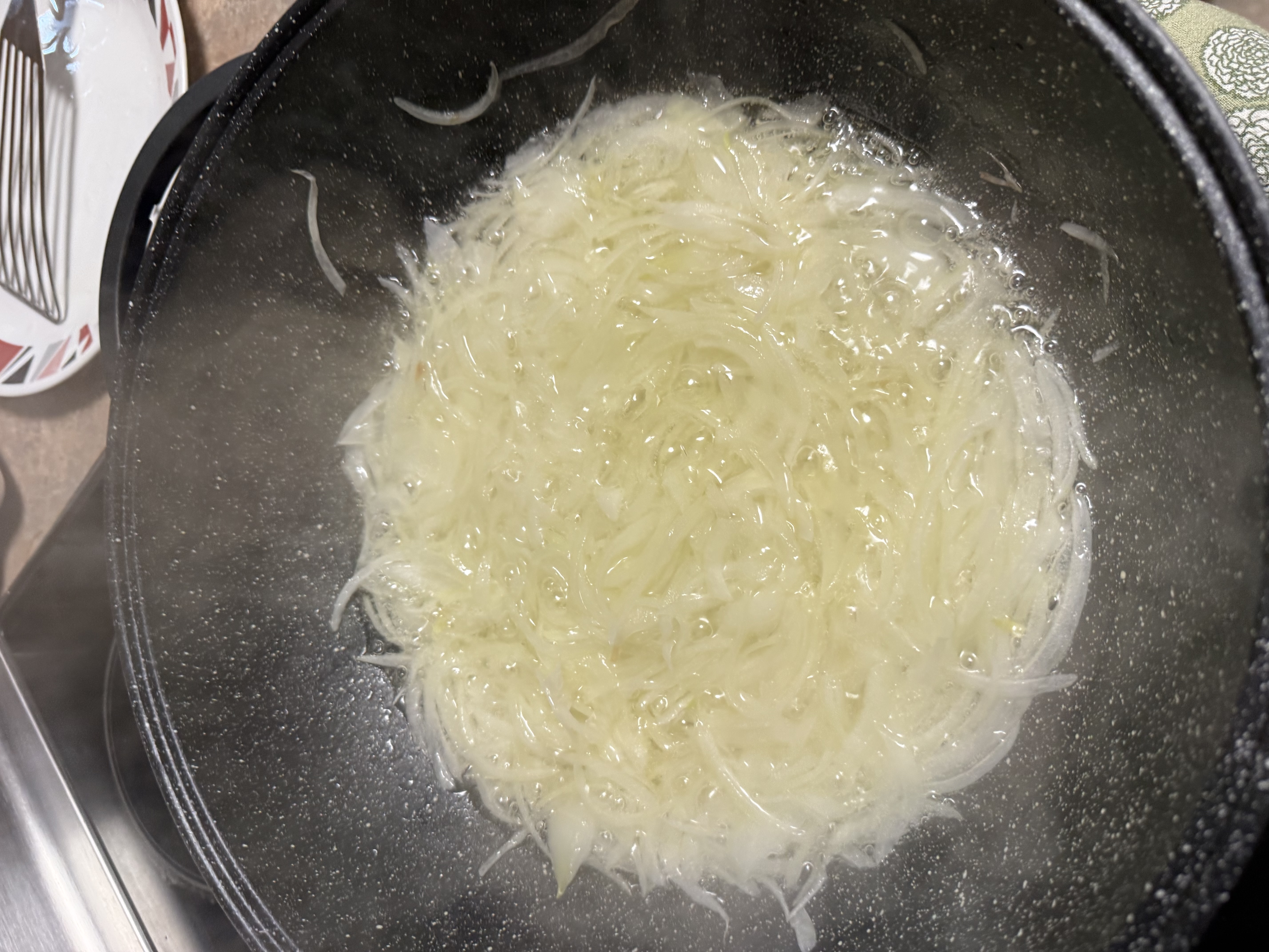 Onions frying